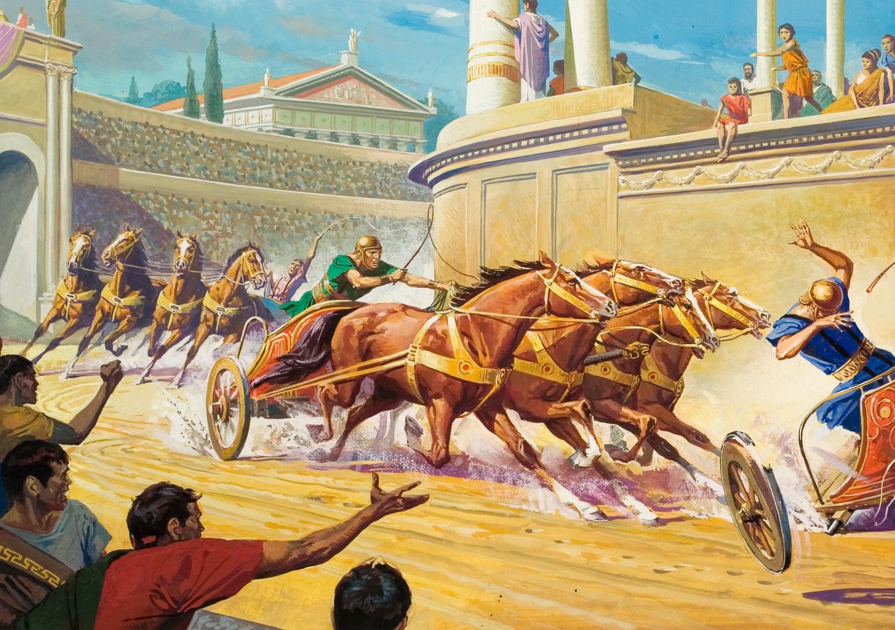 Vognløb i Circus Maximus af Severino Baraldi