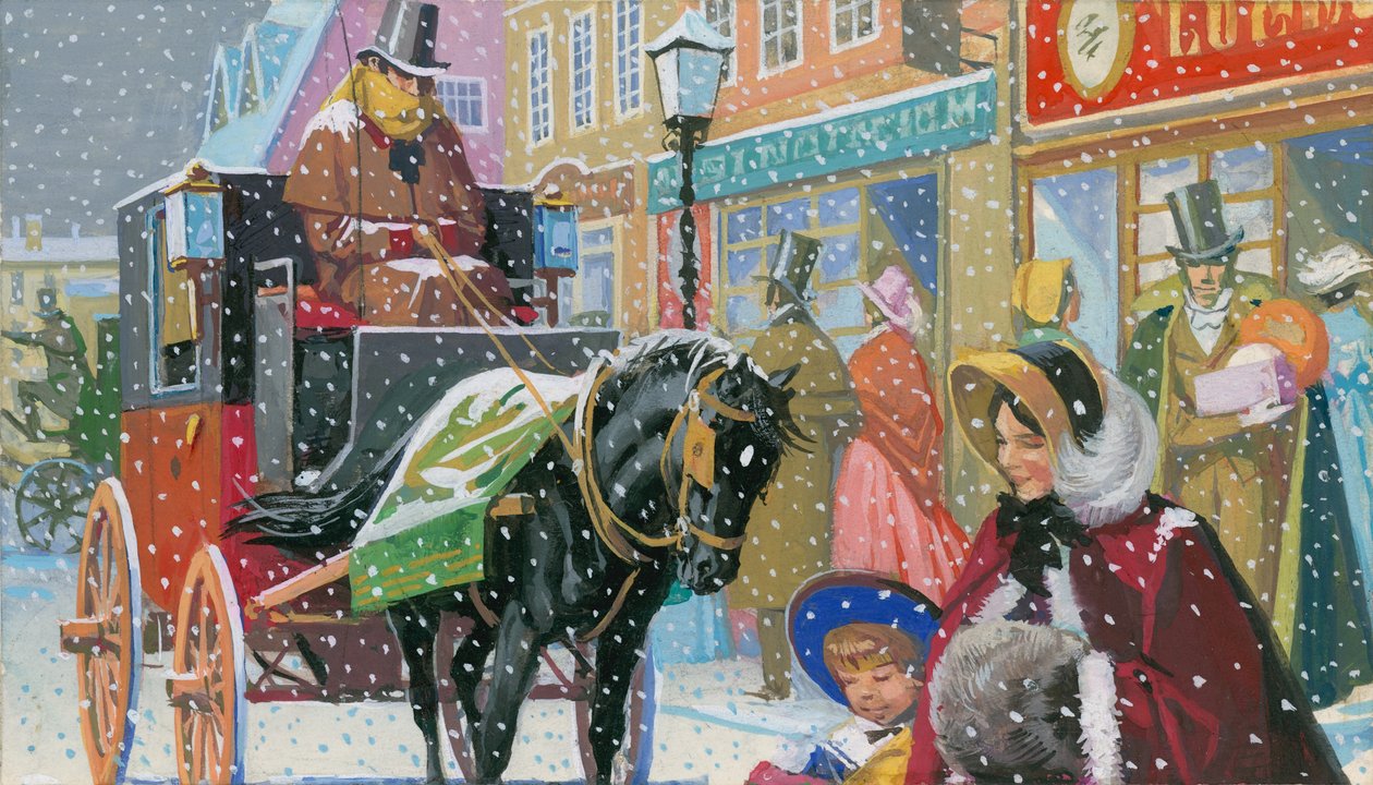 Illustration til Black Beauty (gouache på papir) af Severino Baraldi