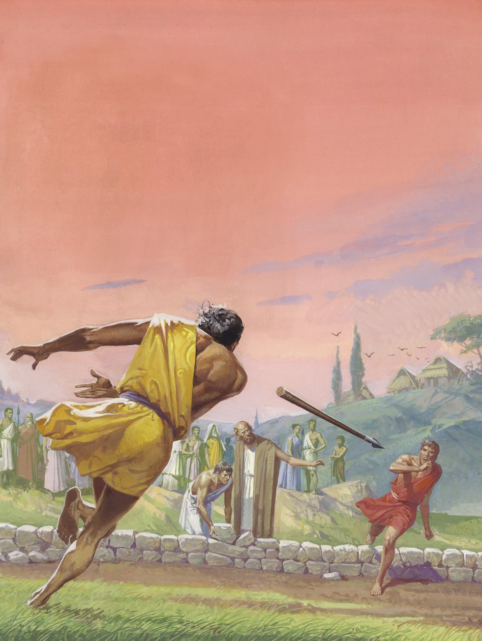 Romulus og Remus (gouache på papir) af Severino Baraldi