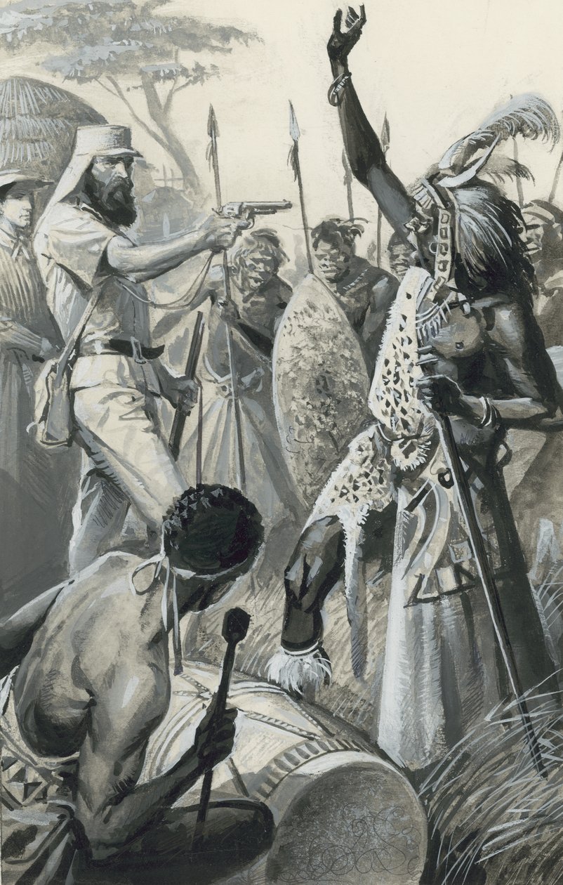 Samuel Baker (gouache på papir) af Severino Baraldi