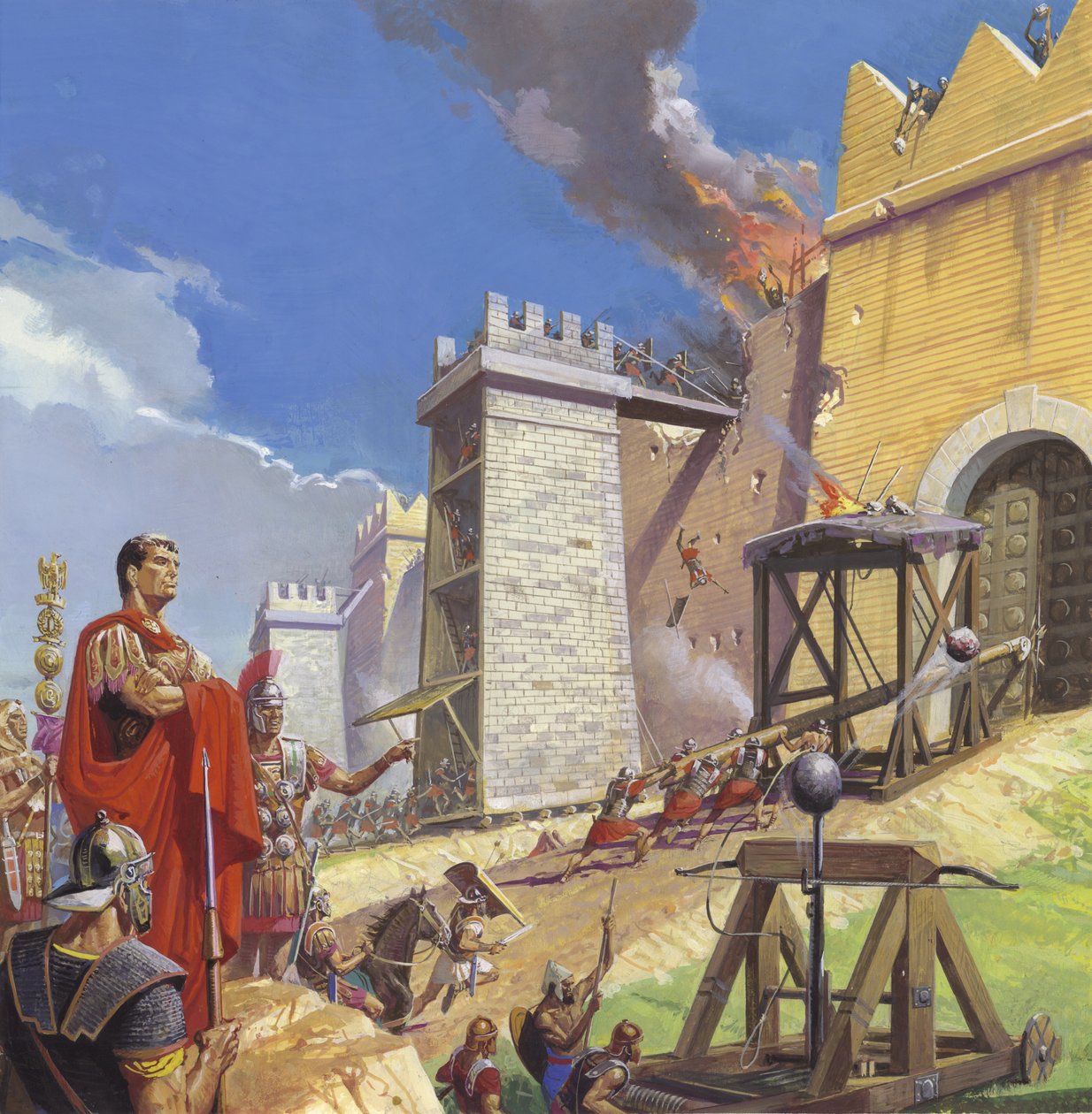 Scipio Aemilianus leder angrebet på Karthago af Severino Baraldi