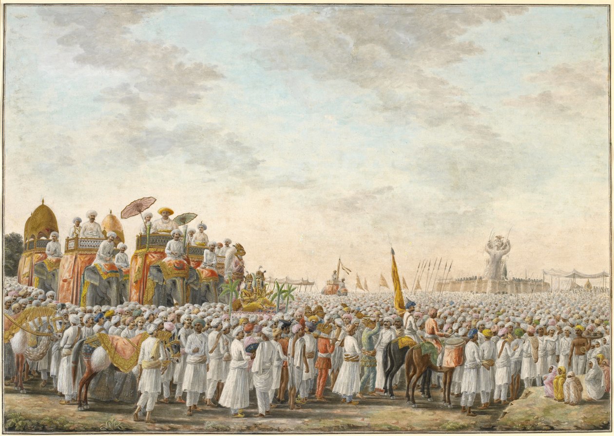 Mailah-Jahn, 1807-30 (gouache & grafit med guld på papir) af Sewak Ram
