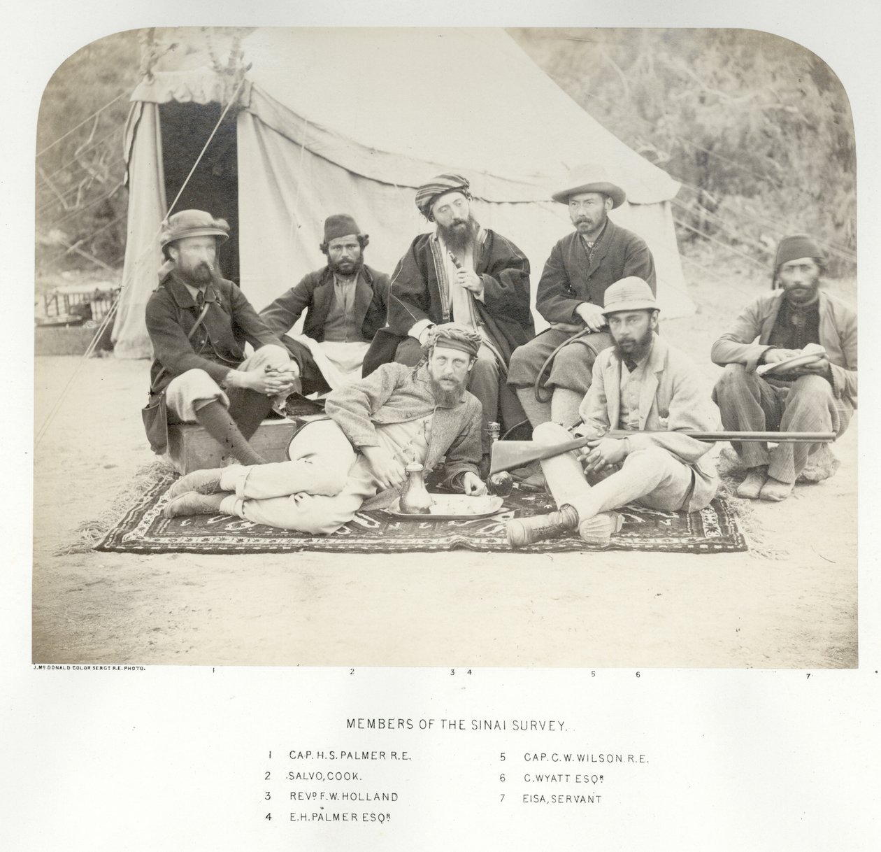 Medlemmer af Sinai Survey, 1868 af Sgt. James M. McDonald