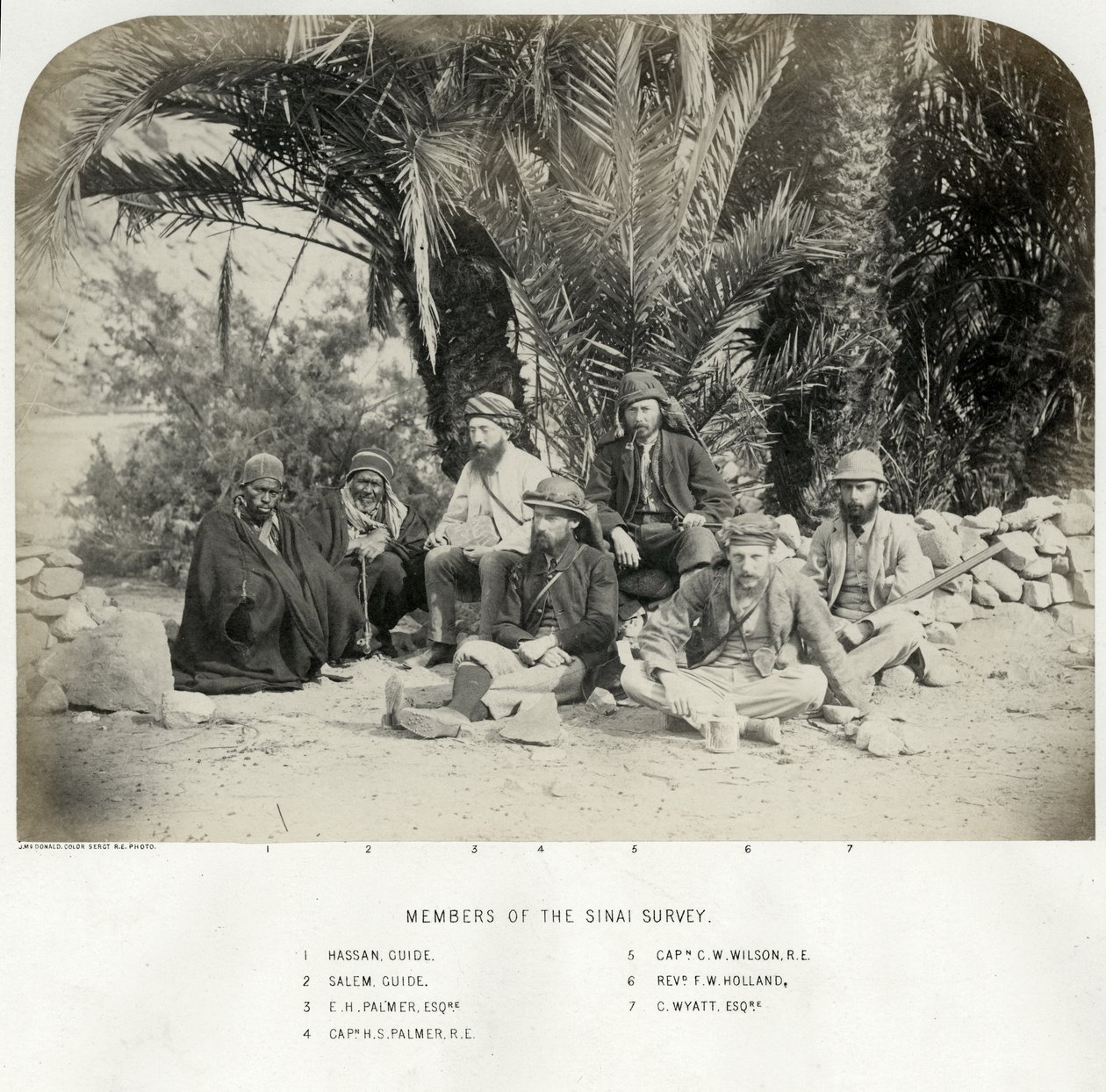 Medlemmer af Sinai Survey, 1868 af Sgt. James M. McDonald