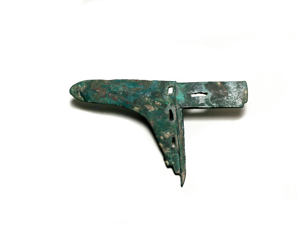 Bronze hellebard klinge af Shang Dynasty Chinese School