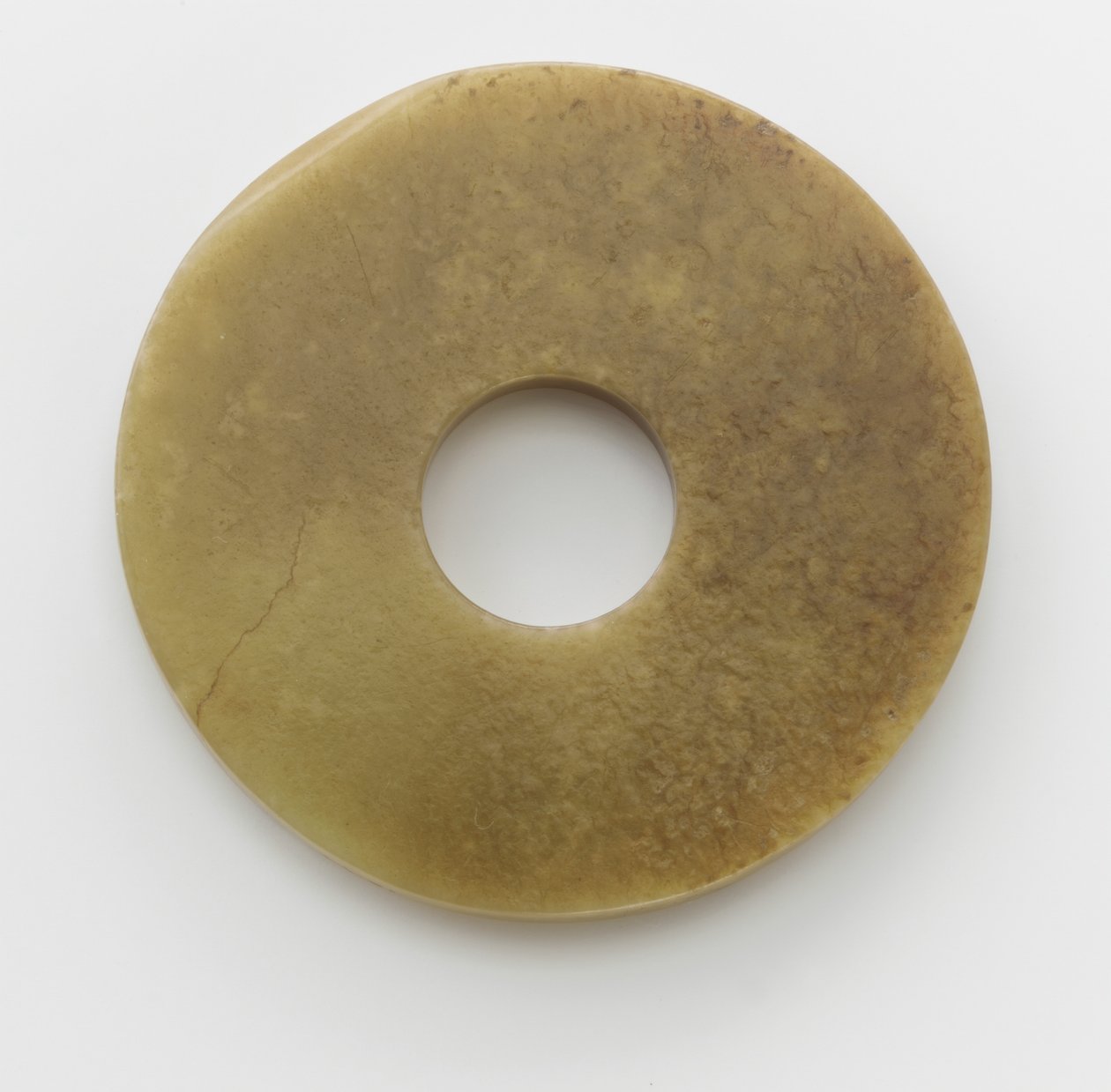 Rituel disk (bi) (jade) af Shang Dynasty Chinese School