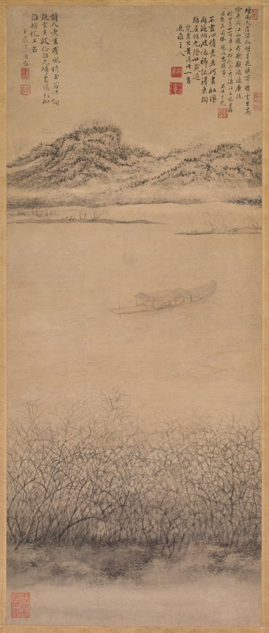 Krydsningen af Yangzi-floden, ca. 1700-1720. af Shang Rui