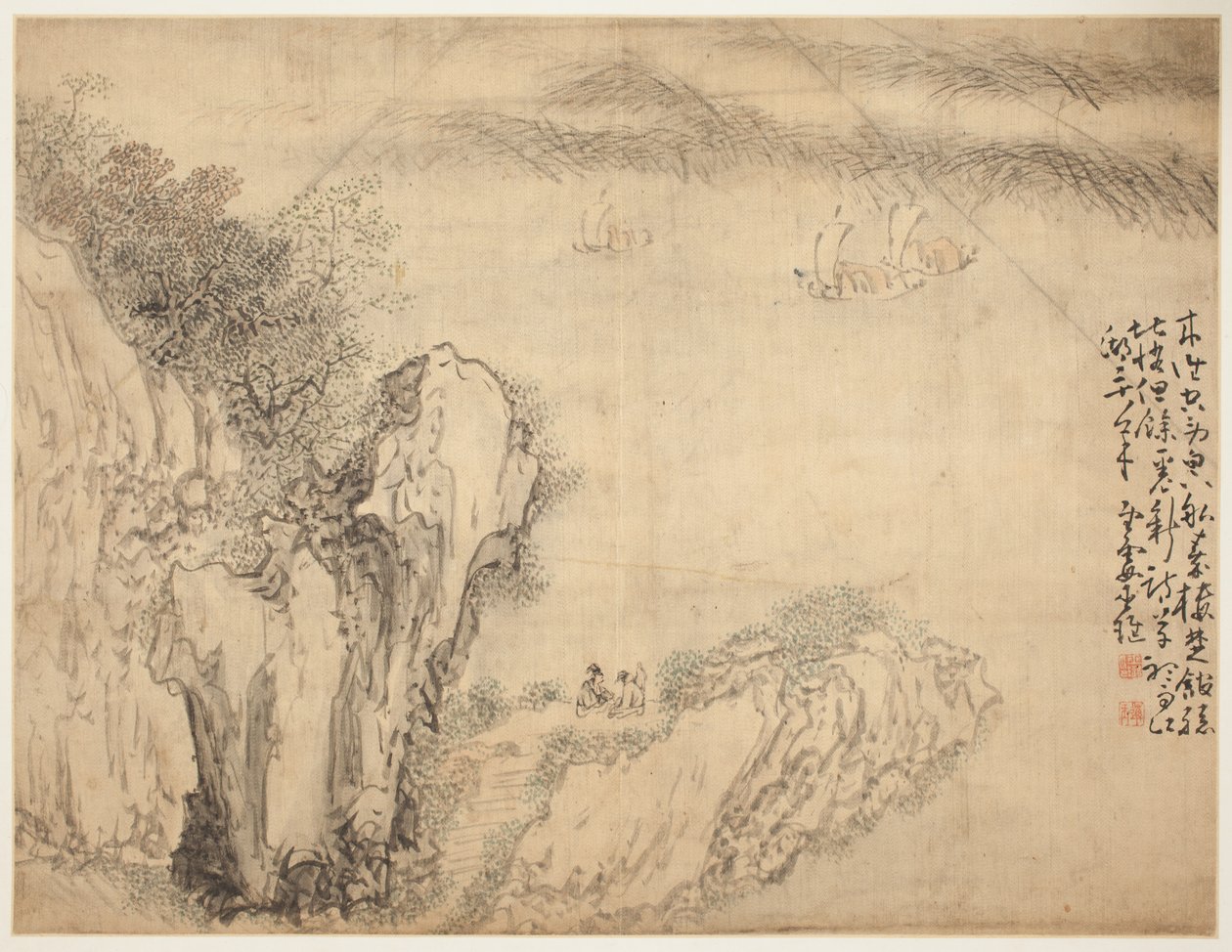 Landskaber og figurer: Landskab af Shen Huang