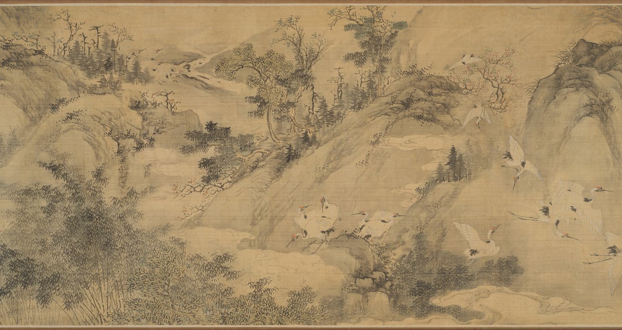 Et hundrede traner 百鶴圖 af Shen Quan