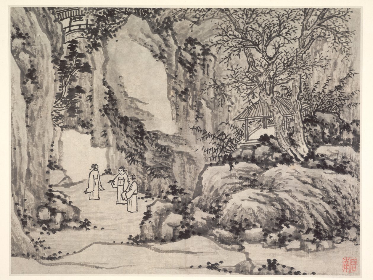 Tolv udsigter over Tiger Hill, Suzhou: Sværdkilden, Tiger Hill af Shen Zhou