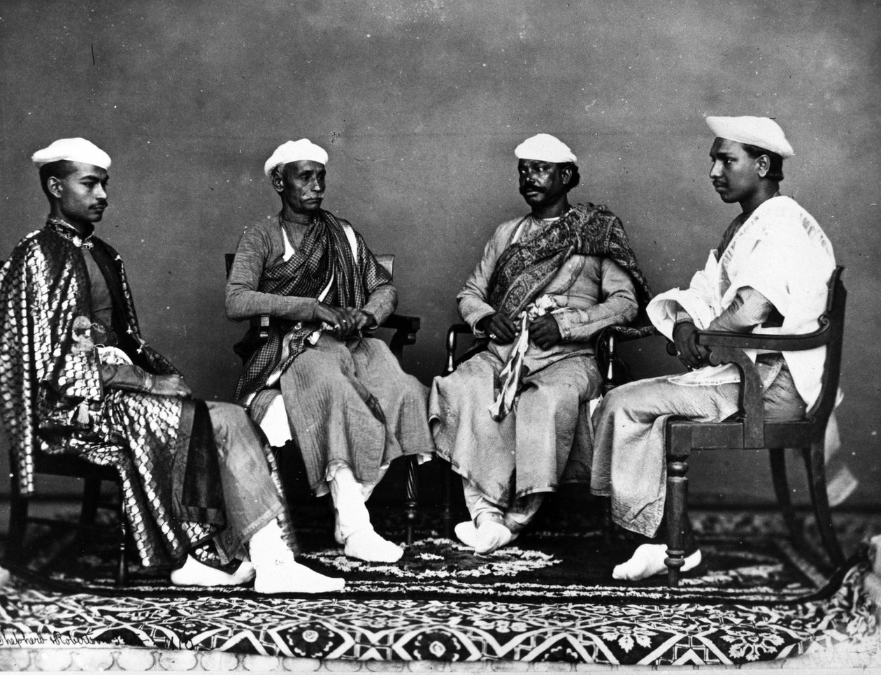 Bankers, Delhi, ca. 1863 af Shepherd and Robertson