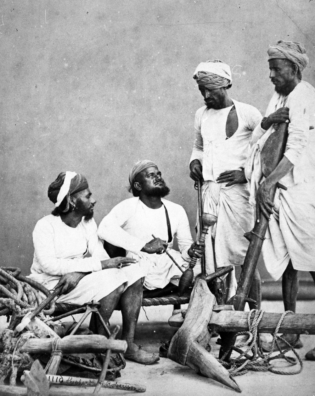 Jat Zemindars og Ryots, ca. 1863 af Shepherd and Robertson
