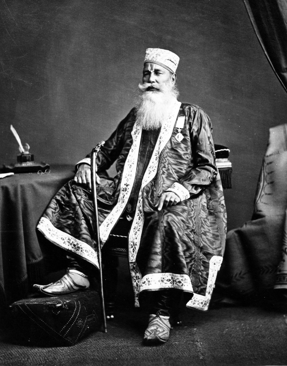 Lachman Das, Seth af Muttra, ca. 1863 af Shepherd and Robertson