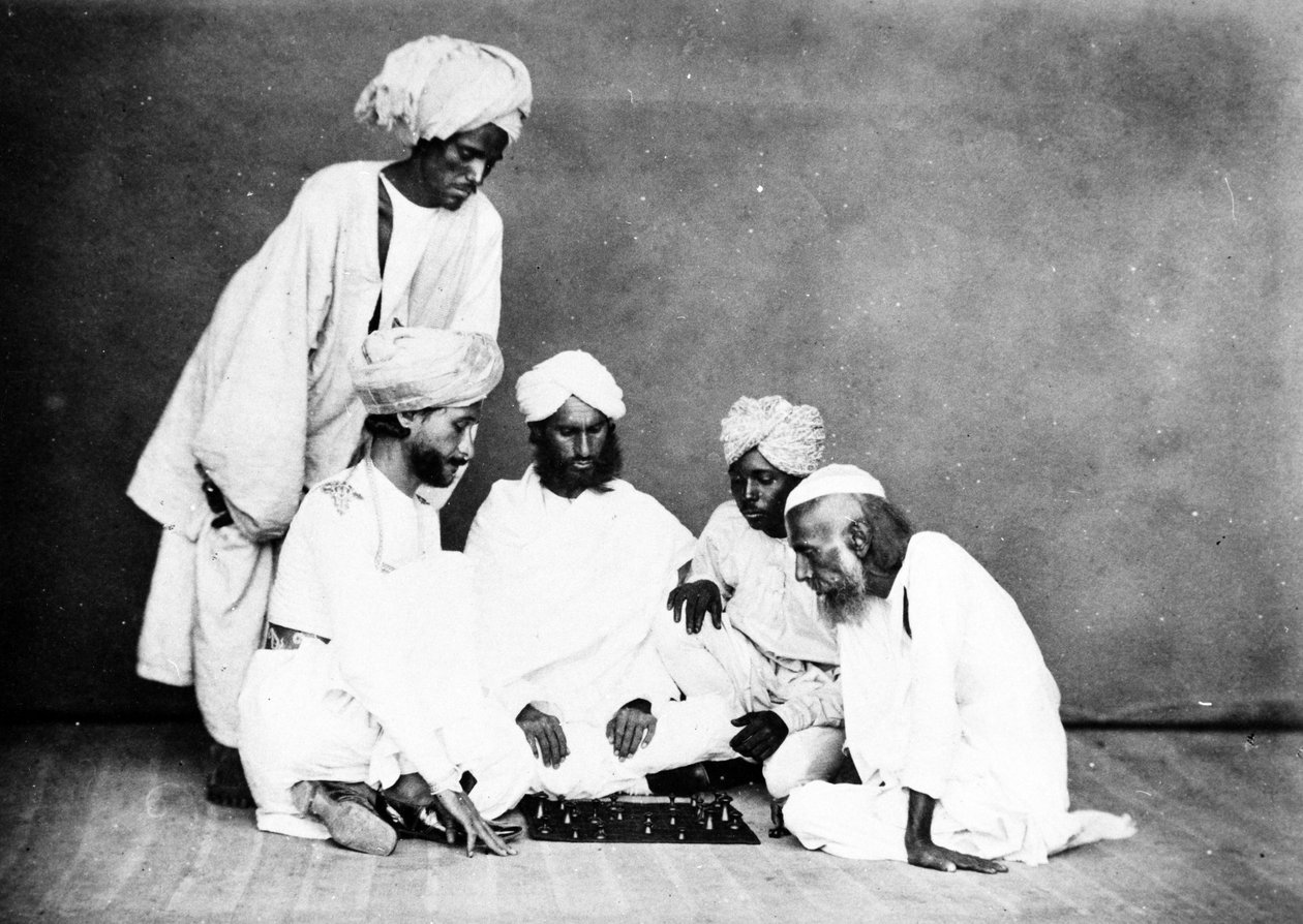 Muhammedanere, der spiller skak, ca. 1863 af Shepherd and Robertson