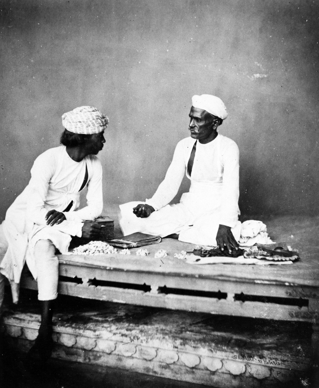 Pengevekslere, c.1863 af Shepherd and Robertson