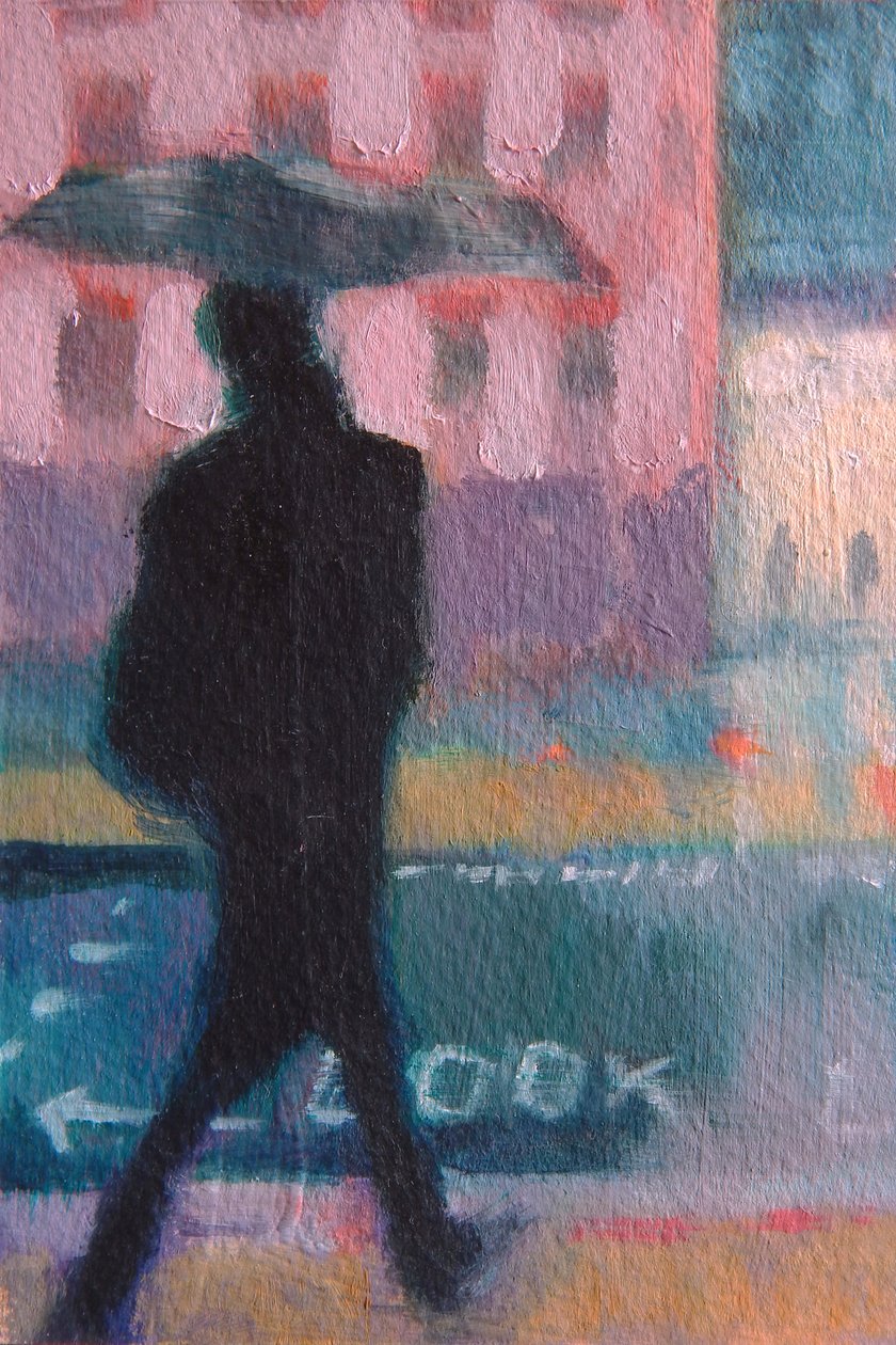 18.01 Mansion House, 2015 (olie på kort) af Sheri Gee