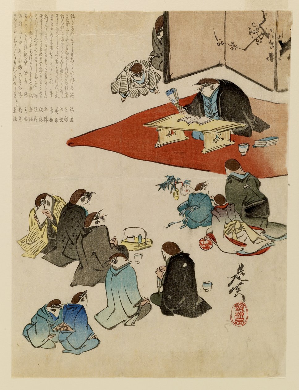 En poesilæsning af Shibata Zeshin