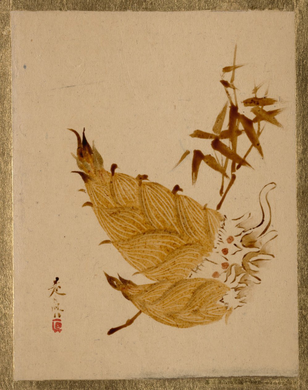 Bambusskud af Shibata Zeshin