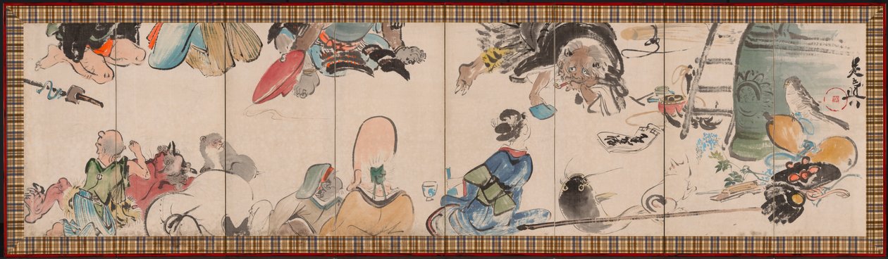 Indsamling af Otsu-e emner af Shibata Zeshin