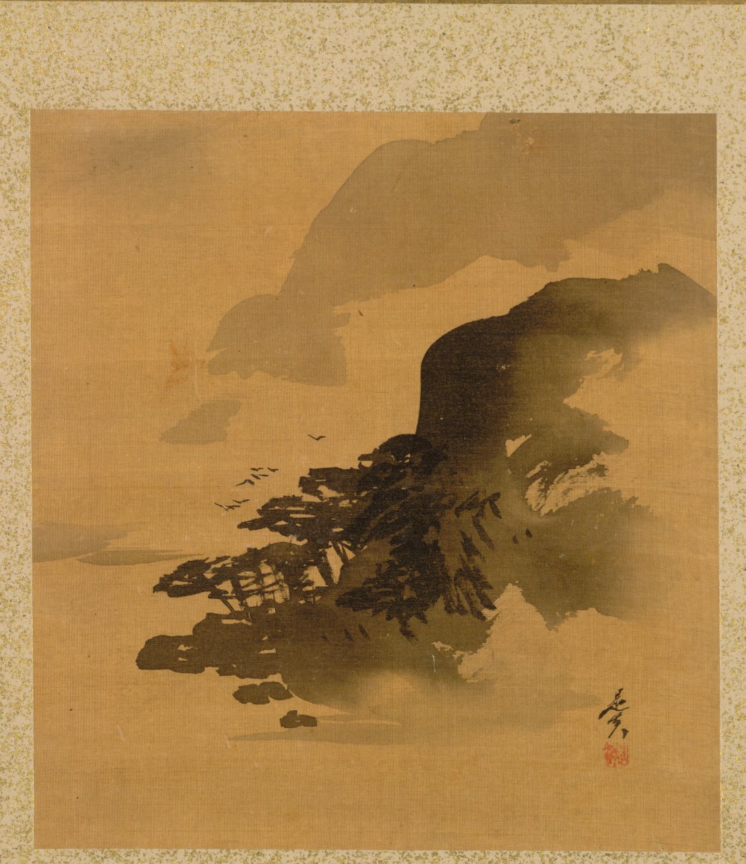 Blad fra Album of Seasonal Themes: Quail in Grass, 1847. af Shibata Zeshin