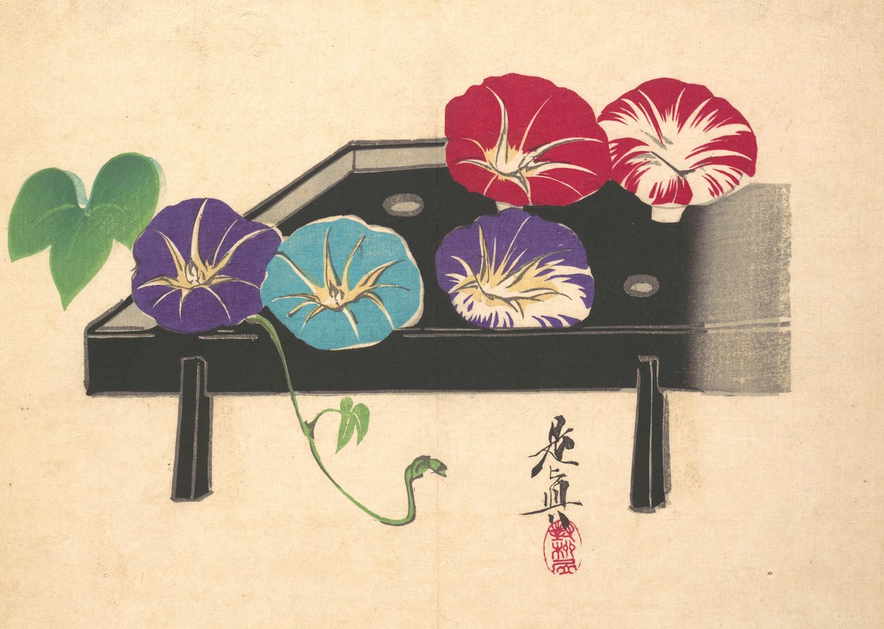 Morning Glories, ca. 1860., ca. 1860. af Shibata Zeshin