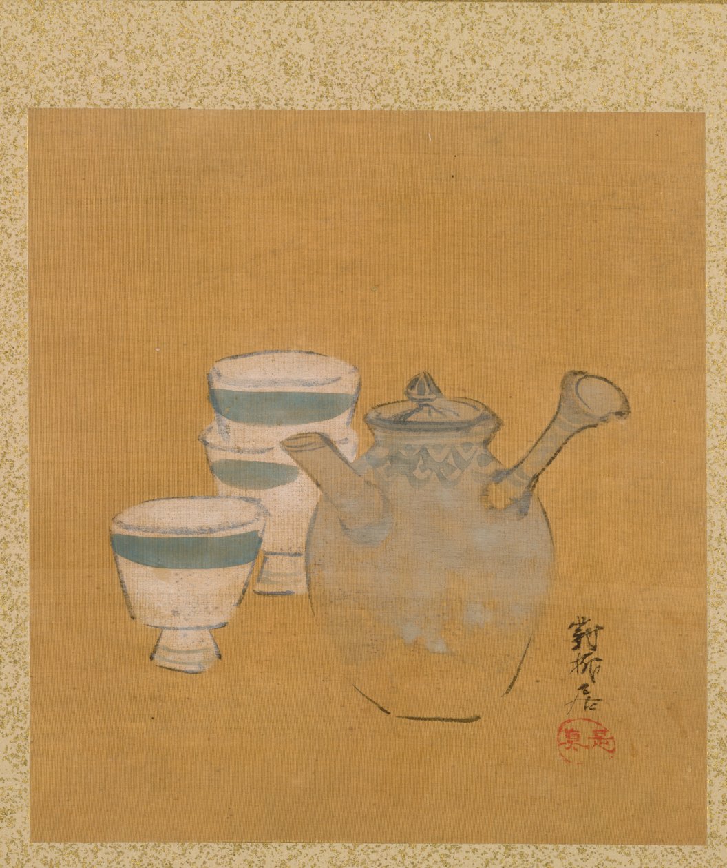 Tekande og kopper fra Album of Paintings af den ærværdige Zeshin af Shibata Zeshin
