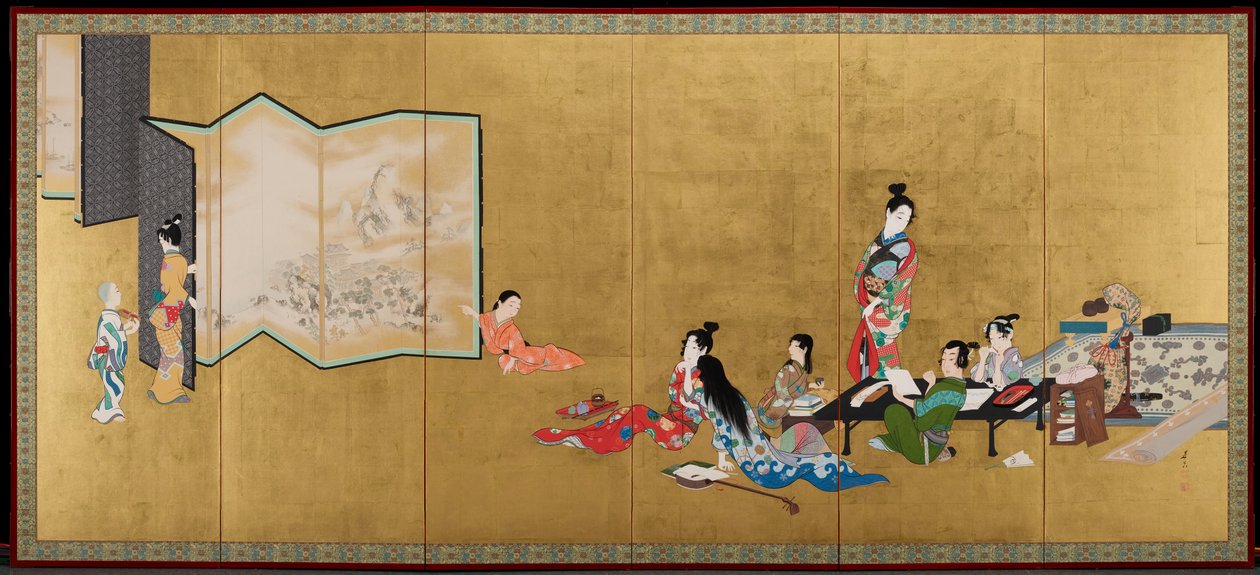 De fire færdigheder [højre del af et par] af Shibata Zeshin