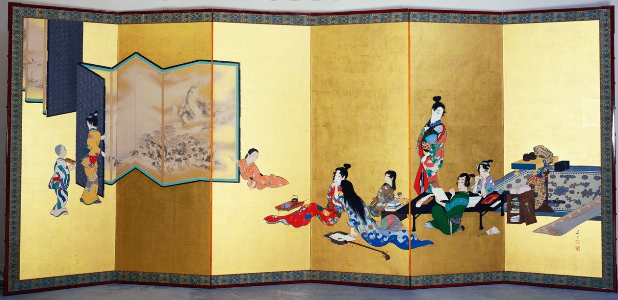 The Four Elegant Pastimes - Music, the Game of Go af Shibata Zeshin