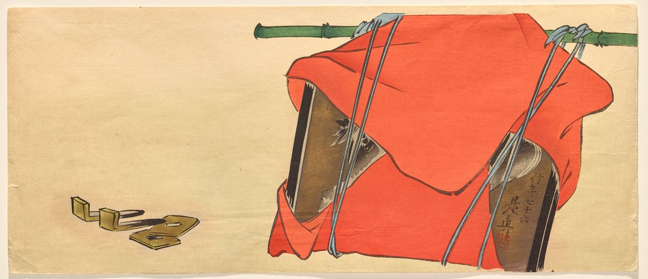 Votivtavle (ema) med en hest af Shibata Zeshin