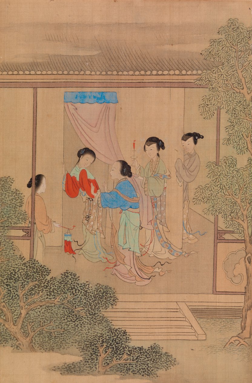 Fem figurer på veranda af Shih Fu Chuiu Ying Shih Fu Chuiu Ying