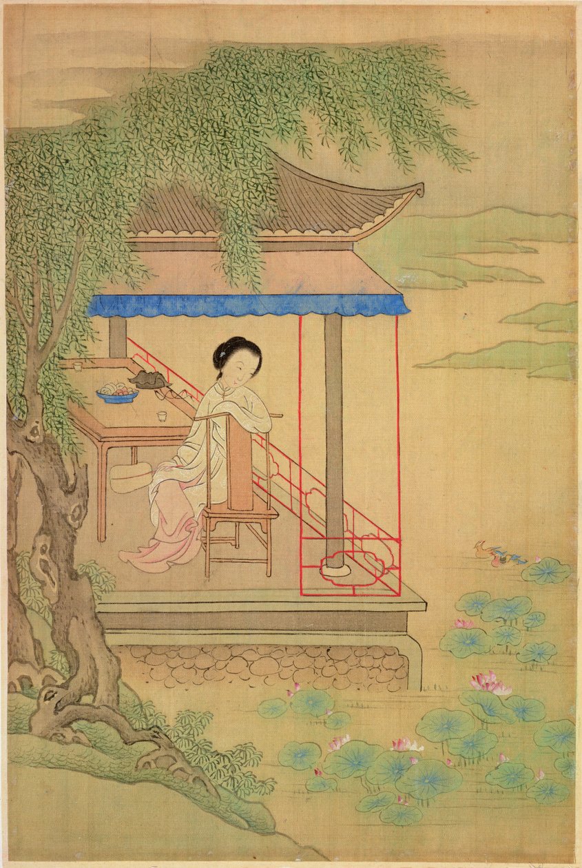 Pige sidder på verandaen af Shih Fu Chuiu Ying Shih Fu Chuiu Ying