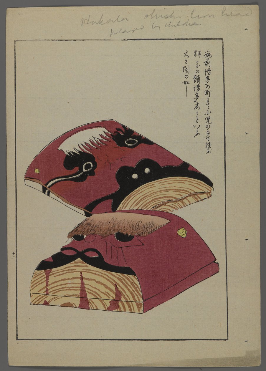 Japansk legetøj, fra Unai no tomo (A Childs Friends) af Shimizu Seifu, 1891-1923. Dyreansigter. af Shimizu Seifu