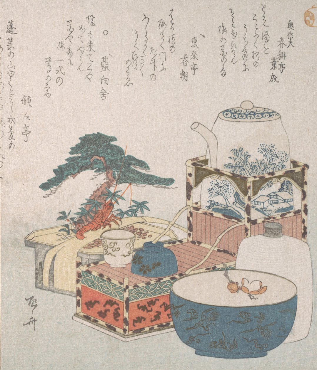 Redskaber med dekorationer til nytår, 1800-tallet., 1800-tallet. af Shinsai