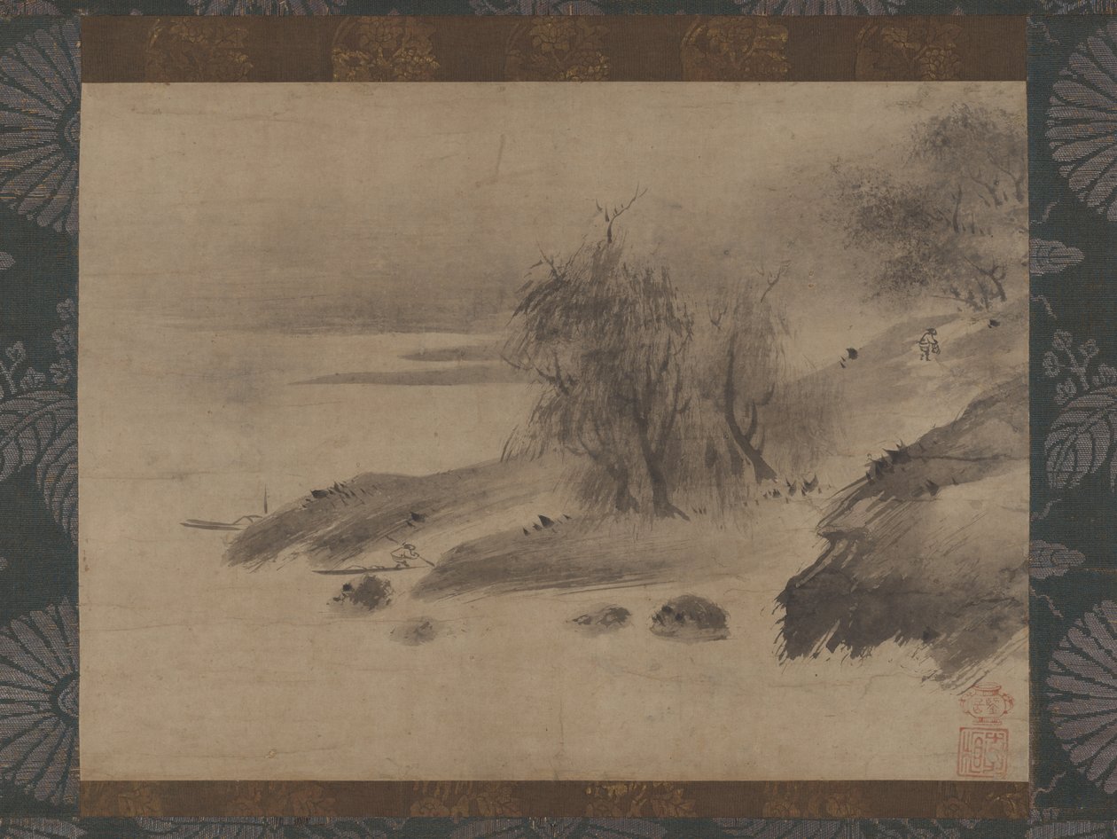 Ink Landscape Suiboku sansui zu, 15.-begyndelsen af 1500-tallet. af Shinso Soami