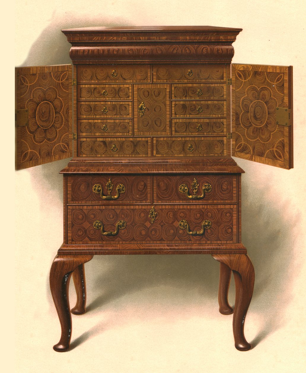 Valnøddeskab, 1906 af Shirley Charles Llewellyn Slocombe