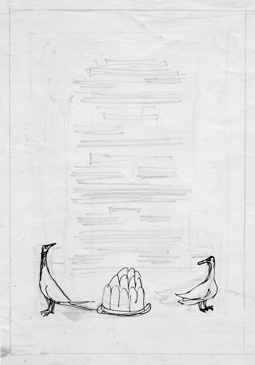 Fugle og gelé, menudesign, c1950. af Shirley Markham