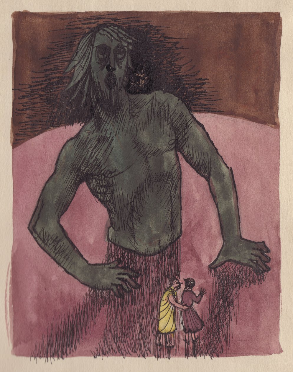 Dante og Virgil med kæmpe, 1951. af Shirley Markham