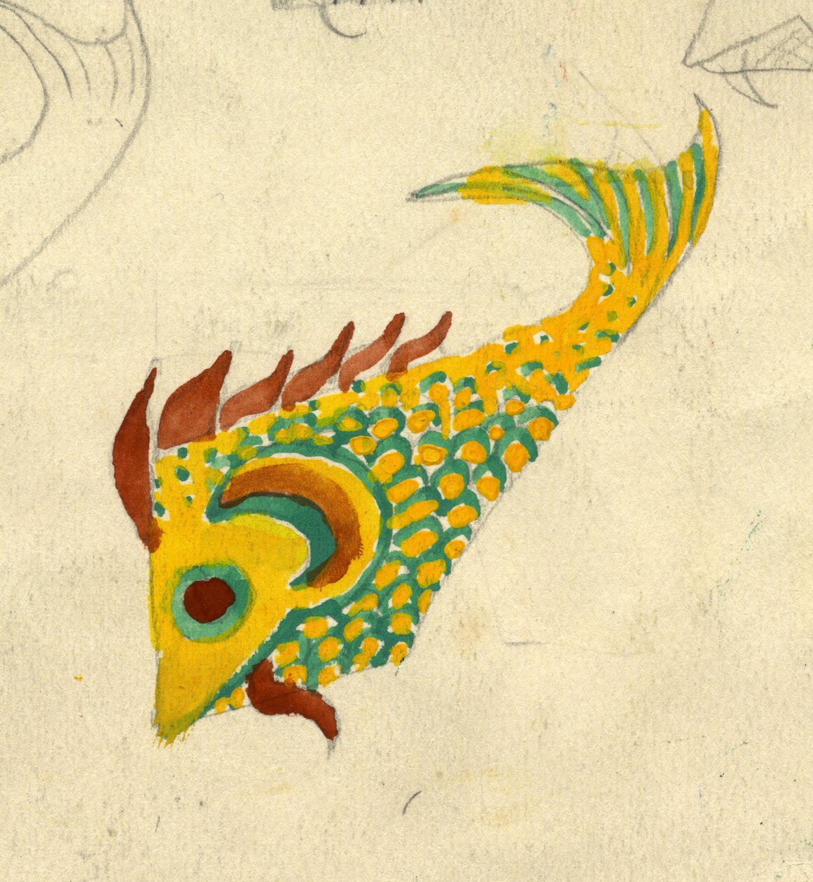 Fiskeillustration, c1950. af Shirley Markham
