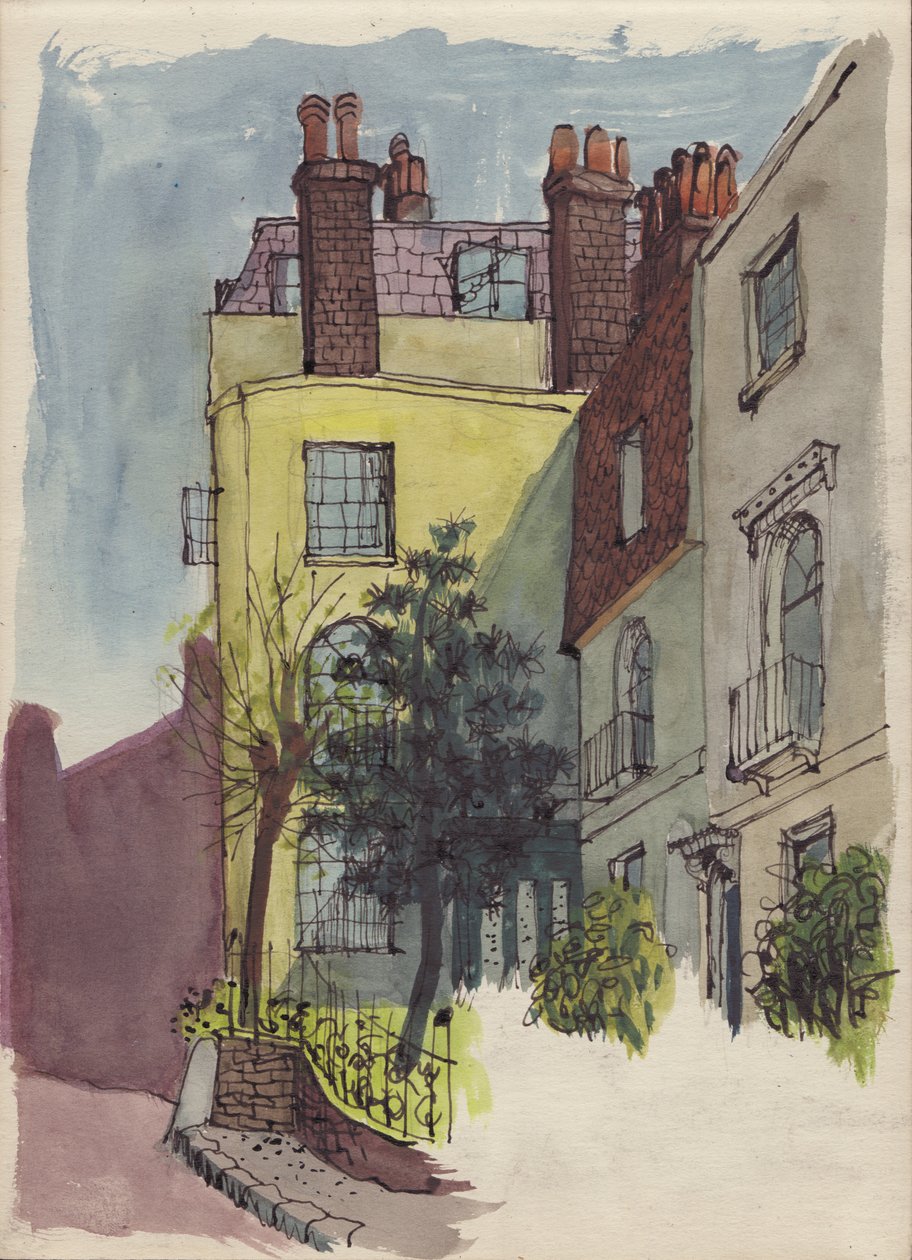 Huse i Hampstead, c1950. af Shirley Markham