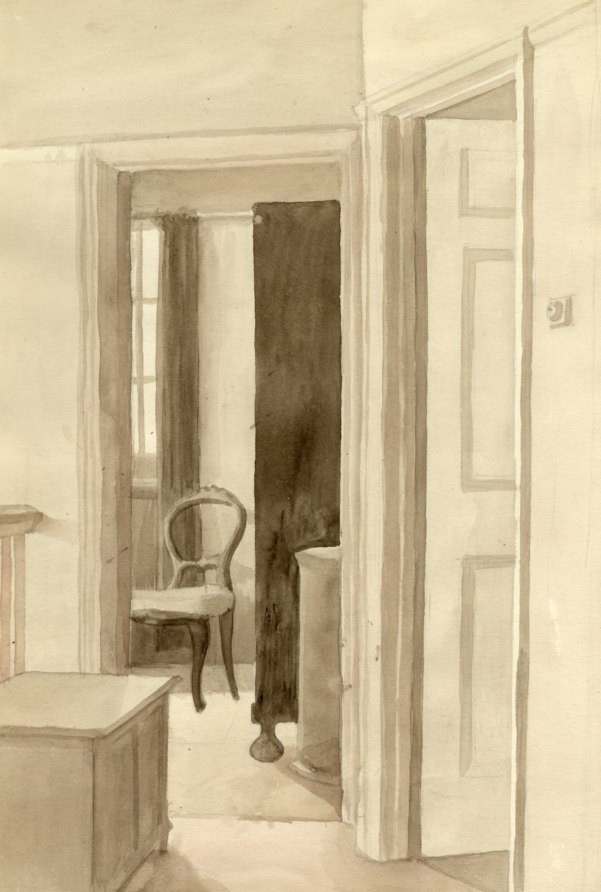 Interiør med stol, c1950. af Shirley Markham