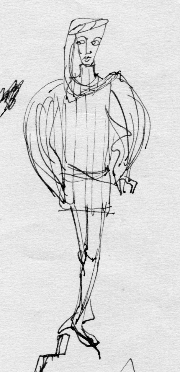 Minstrel, c1950. af Shirley Markham