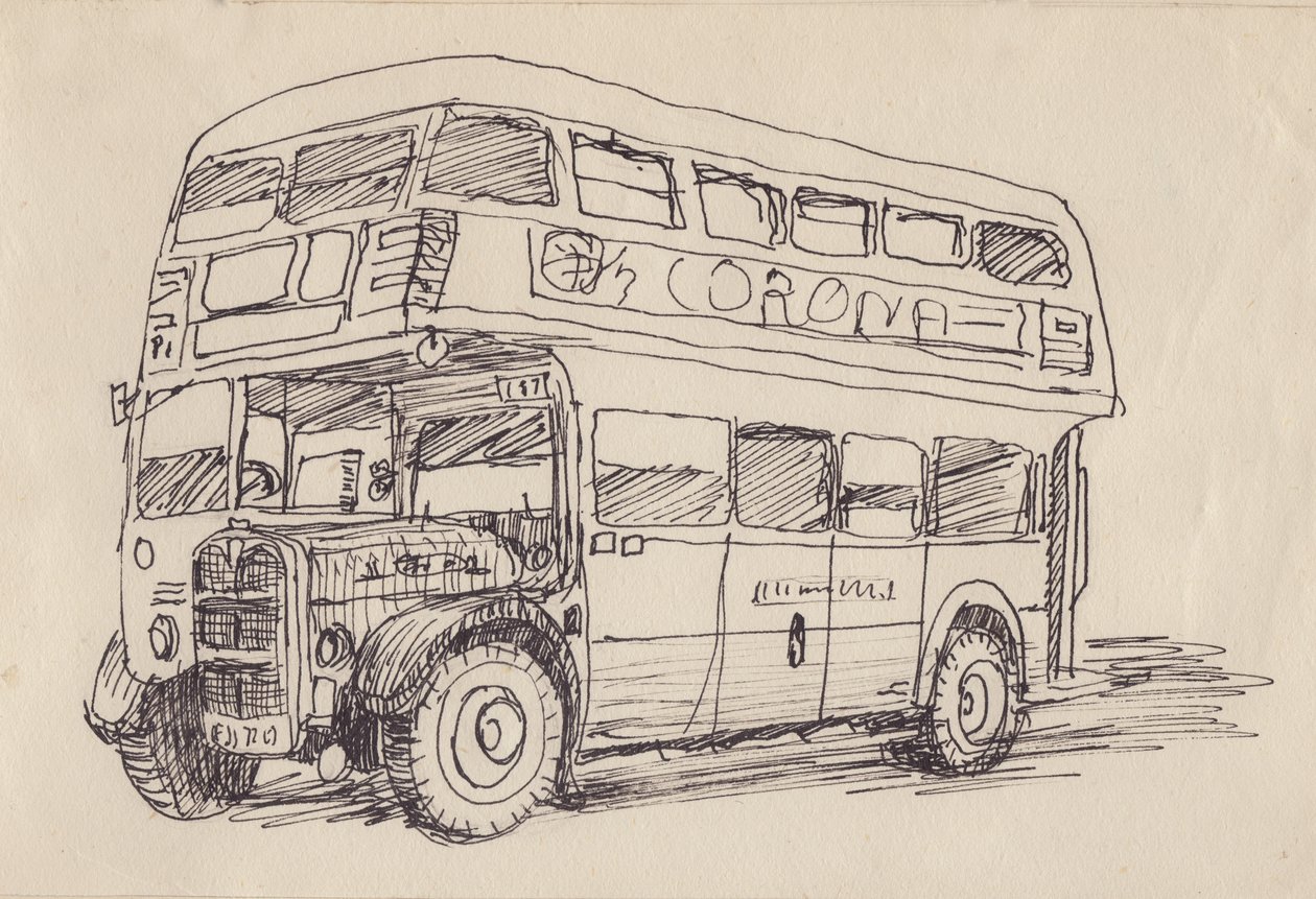 Routemaster bus, 1951. af Shirley Markham