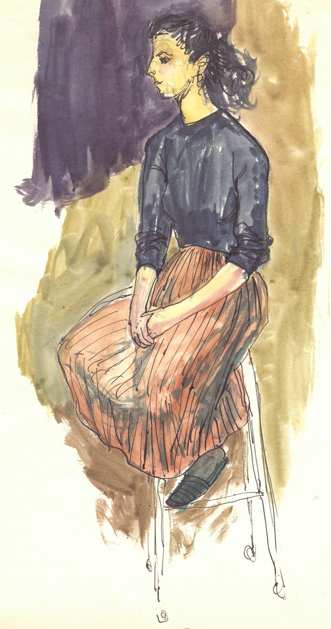 Siddende kvinde, c1950. af Shirley Markham