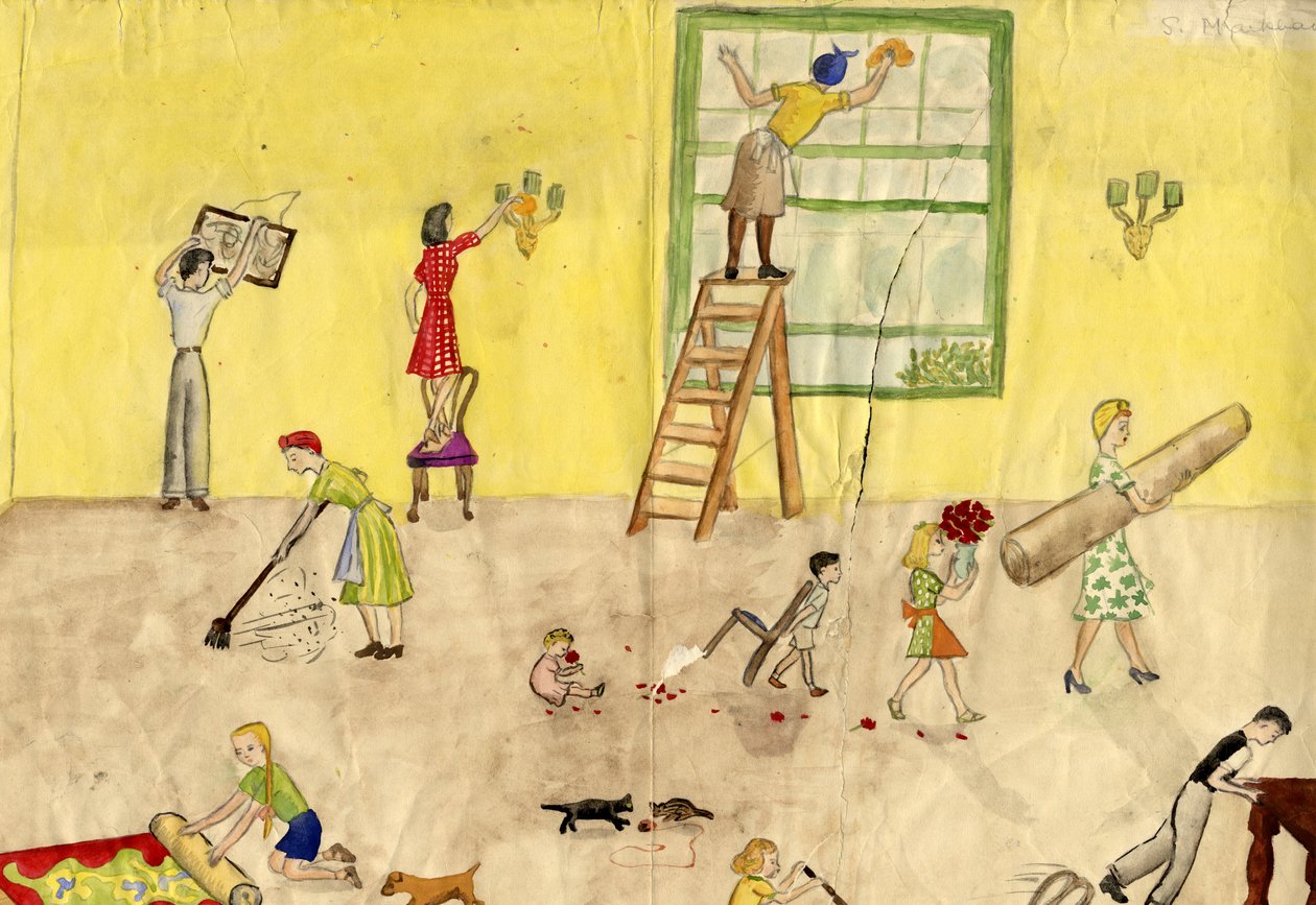 Forårsrengøring, 1944. af Shirley Markham