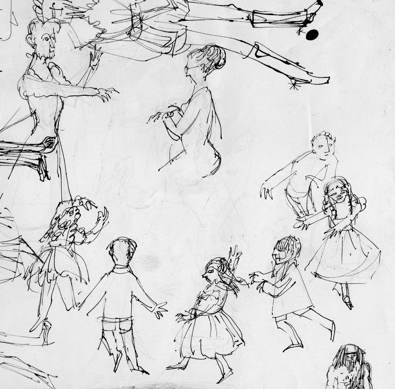 Studie til danseklasse, c1950. af Shirley Markham