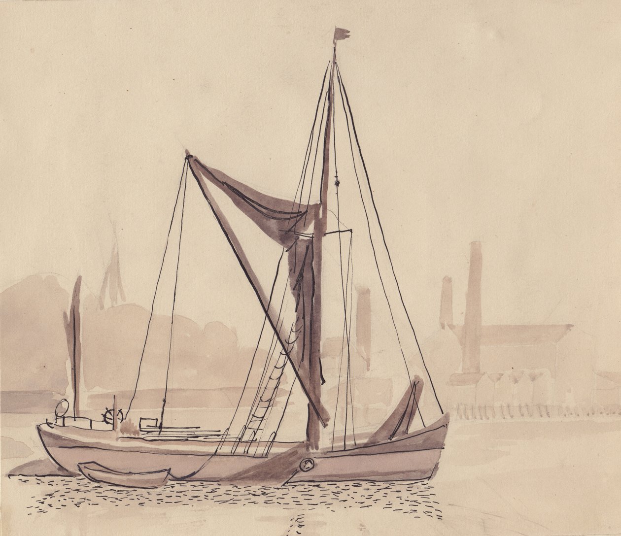 Thames pram, 1951. af Shirley Markham