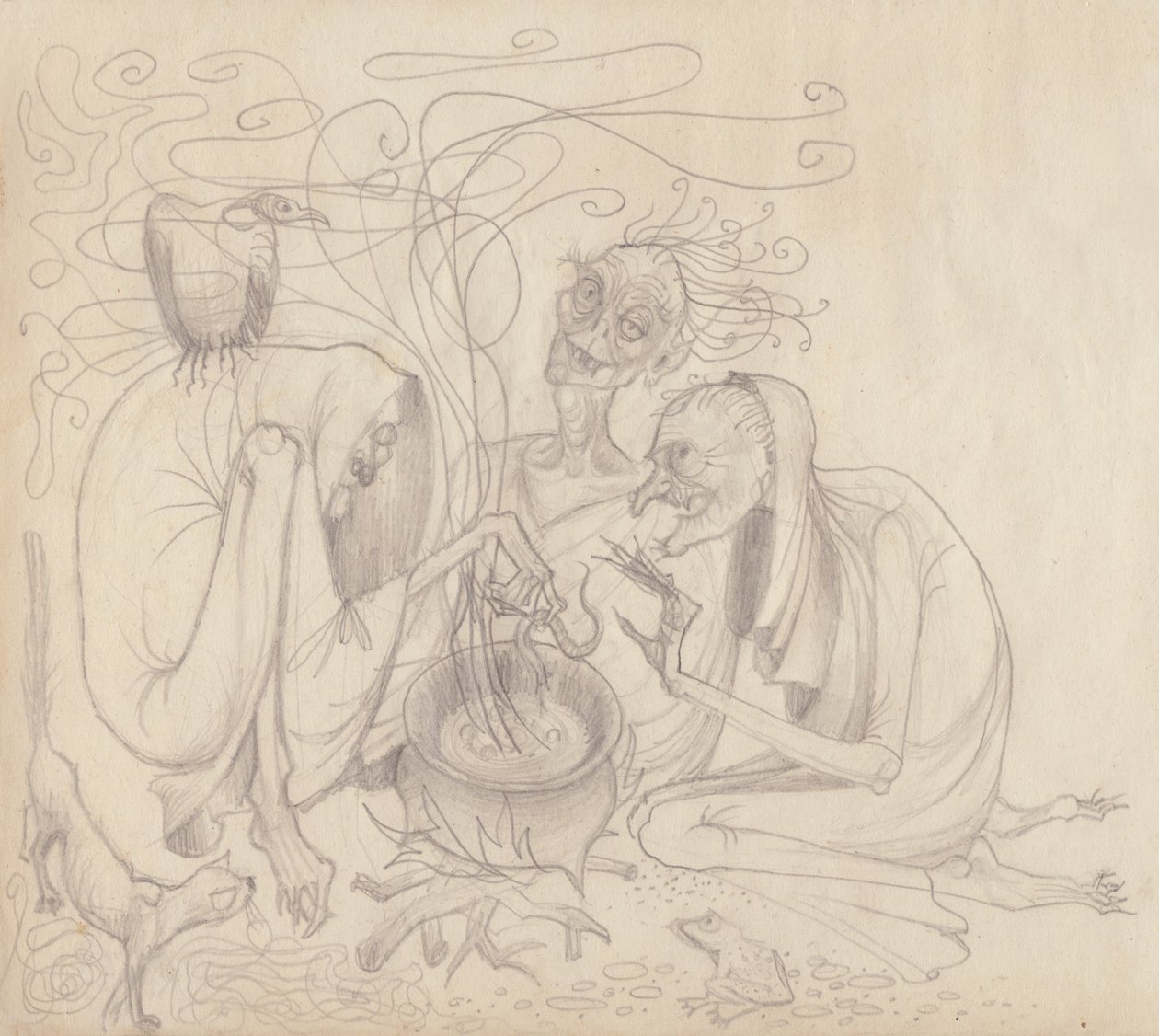 Tre hekse, c1950. af Shirley Markham