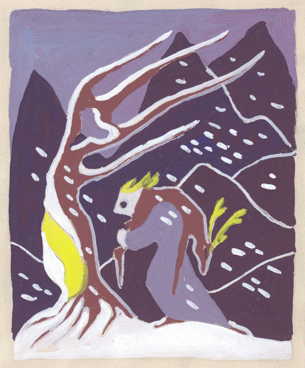 Vinterstudie, c1950. af Shirley Markham