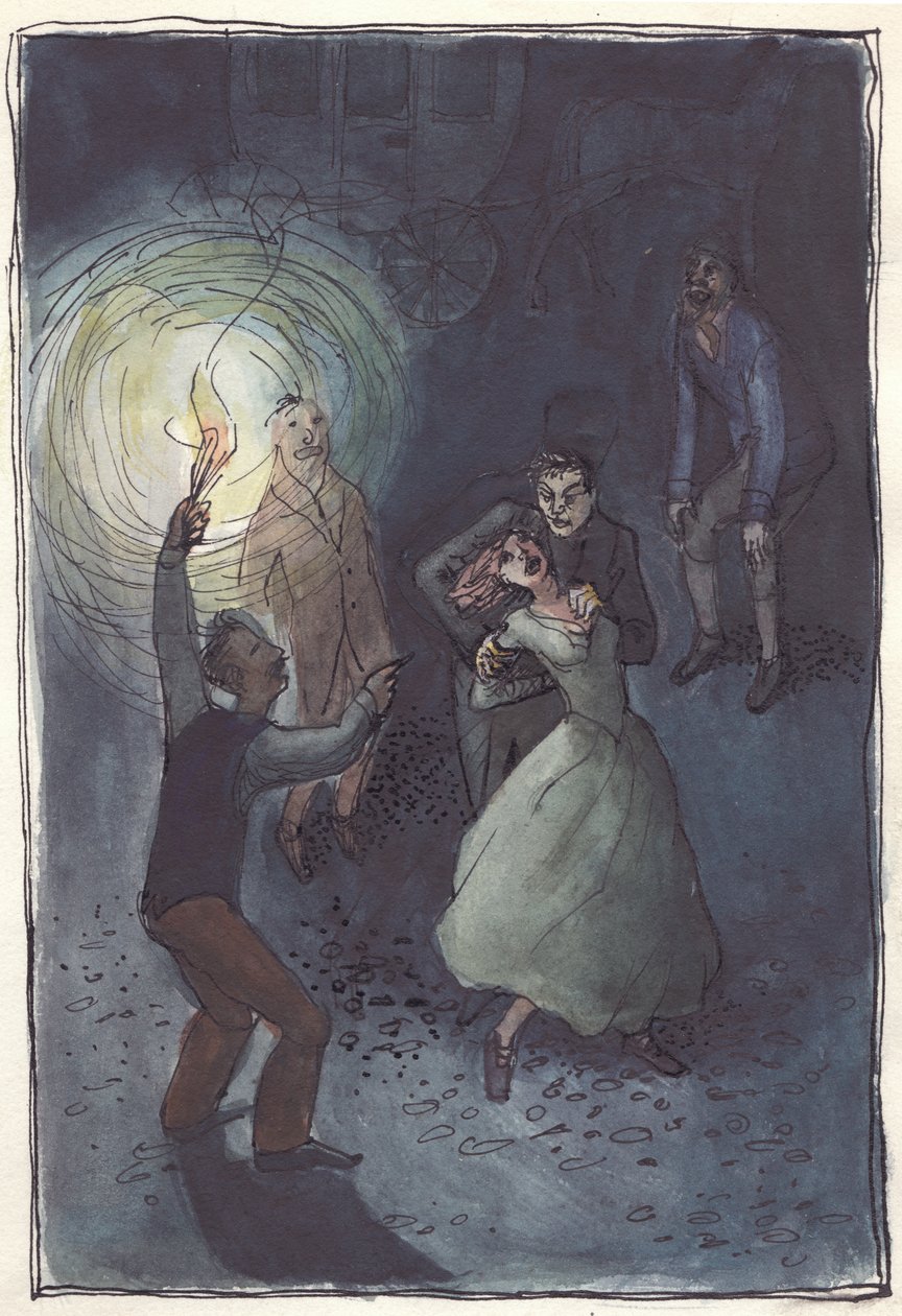 Kvinde bliver bortført, 1952. af Shirley Markham