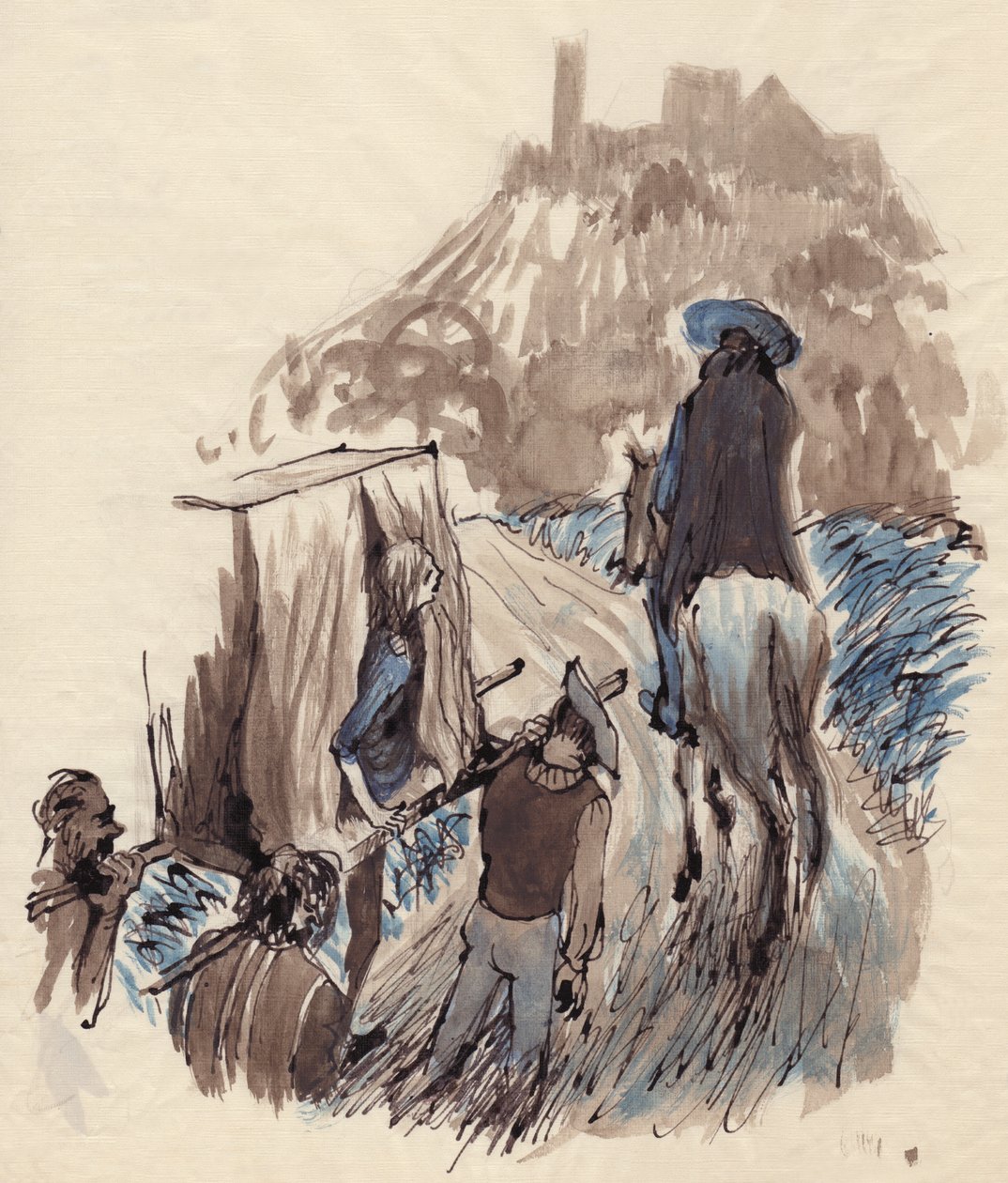Kvinde i et kuld, c1950. af Shirley Markham